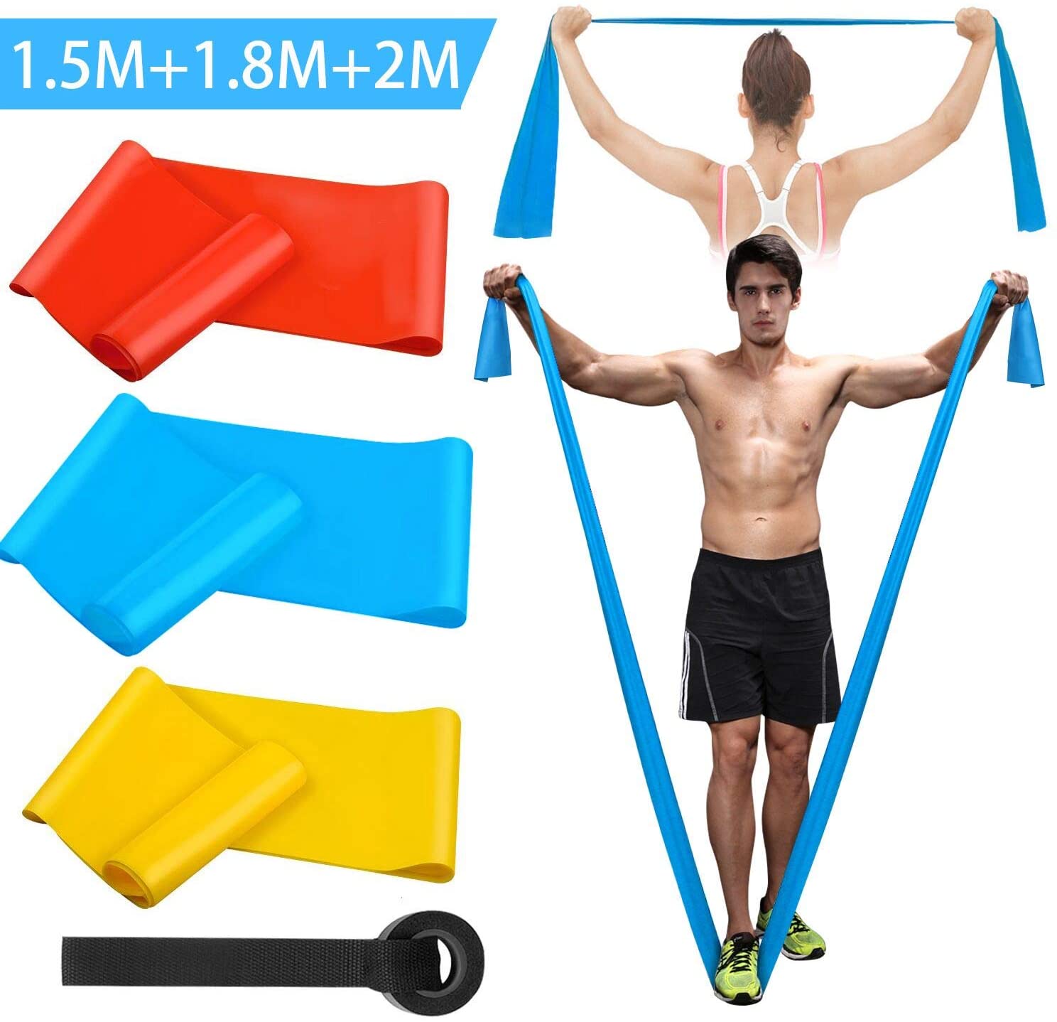 Elastic Fitness Bands 3Pcs Res - Crossfit Equipment 评论和价格