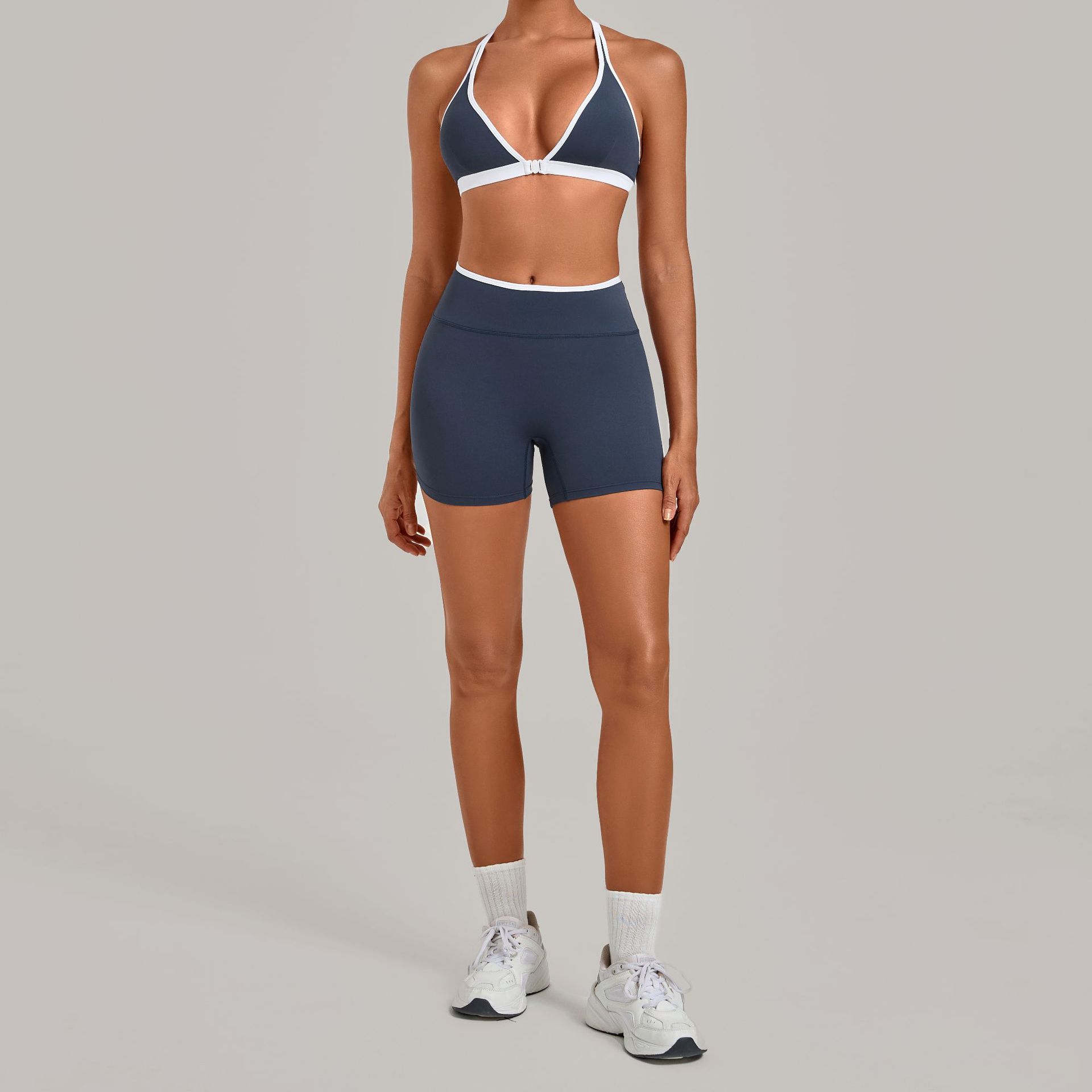 Women 2 Piece Yoga Set Deep V  - Crossfit Equipment 评论和价格