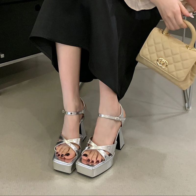 12cm High Heels Sandals Burgun - Crossfit Ladies 评论和价格