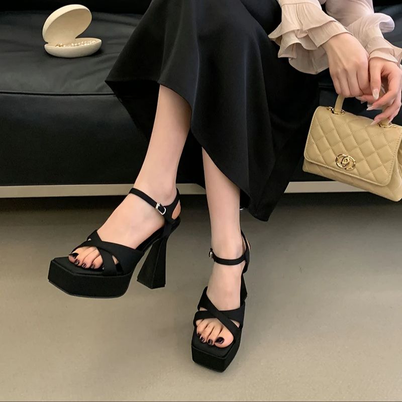 12cm High Heels Sandals Burgun - Crossfit Ladies 评论和价格
